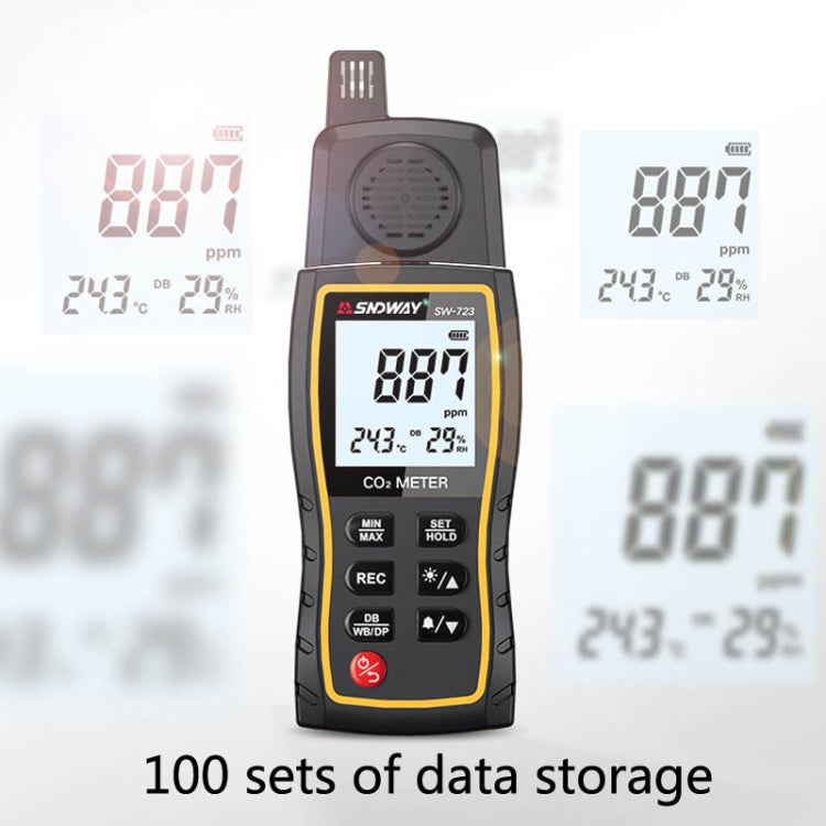 SNDWAY SW723 High-Precision Carbon Dioxide Detector Air Carbon Dioxide Concentration Monitor, SW723 SNDWAY SW723 High-Precision Carbon Dioxide Detector Air Carbon Dioxide Concentration Monitor, SW723